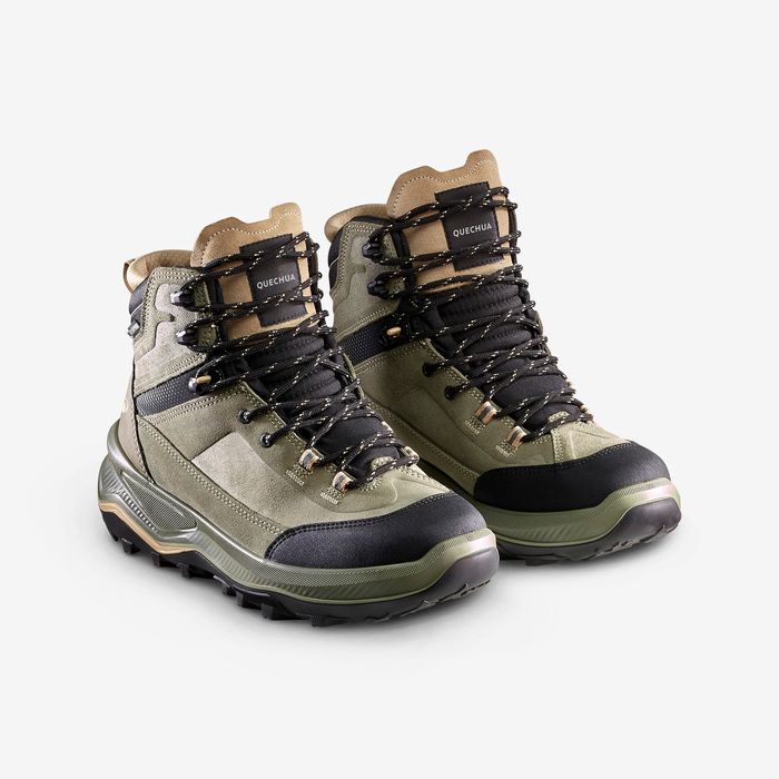 Botas de trekking em couro impermeáveis - MT100 Mulher