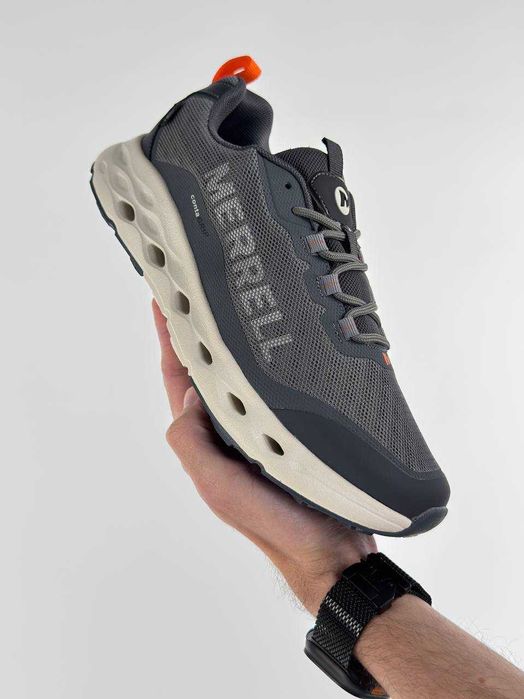 Літні кросівки Merrell Drainmaker XTR Dark Grey Beige (41-45) — легкі, дихаючі чоловічі, сітка, комфорт на літо | Меррелл сірі