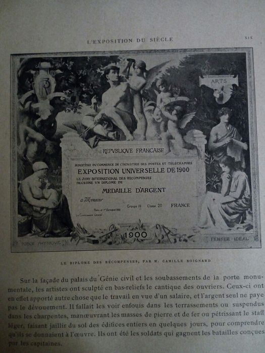 Exposition Universelle de 1900 , Paris (Expos.du siècle) " Catálogo"