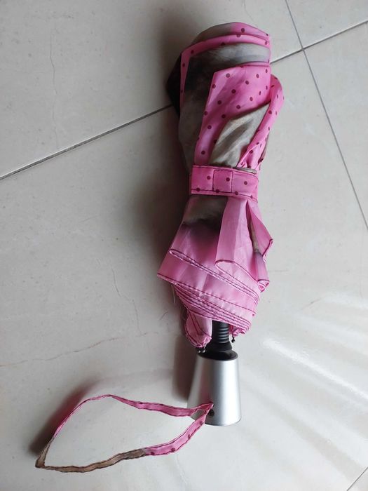 Chapéu de chuva criança cor de rosa