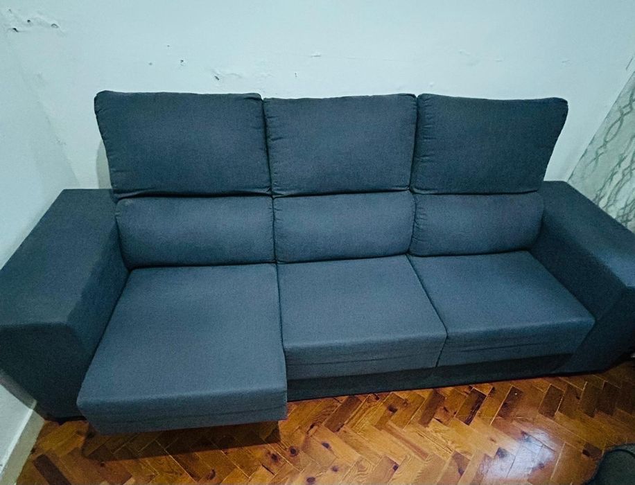 Sofá Chaise Longe, Poltrona, 2 Puffs