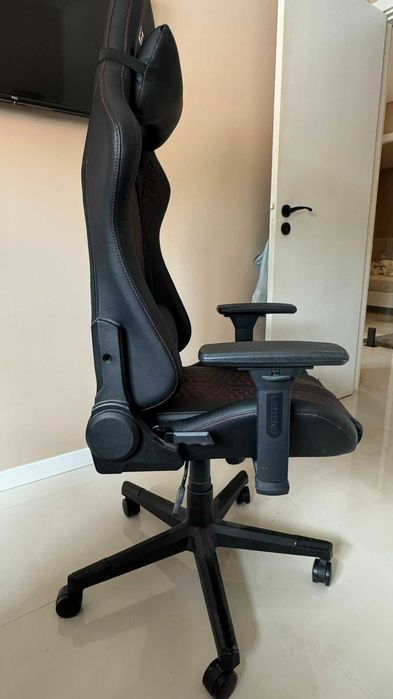 Cadeira gaming NIBE pele sintética preto/vermelho