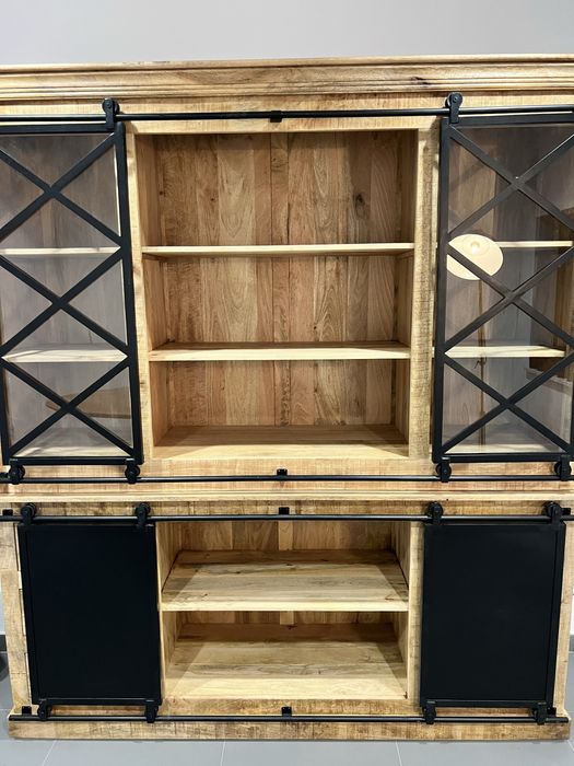 Kredens witryna loft industrialne drewno MANGO