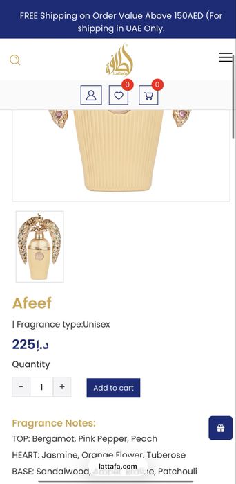 Perfume Lattafa Afeef, EDP 100 ml