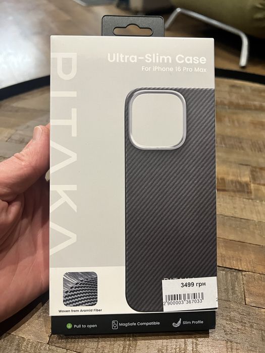 Чохол Pitaka Ultra-Slim Case 600D Twill MagEZ для Apple iPhone 16 Pro Black/Grey