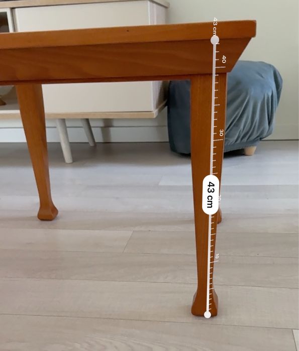 Mesa centro sala madeira Cerejeira e Vidro linha Pico