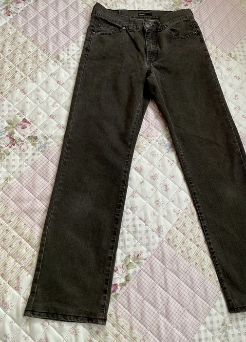 Czarne jeansy z efektem sprania S 36 angels basic mom jeans boyfriend