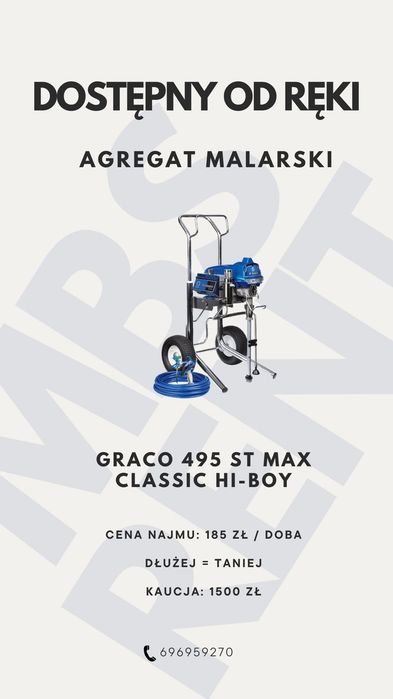 agregat malarski Graco gx21 pełen osprzęt cleanshot przedłużki dysze