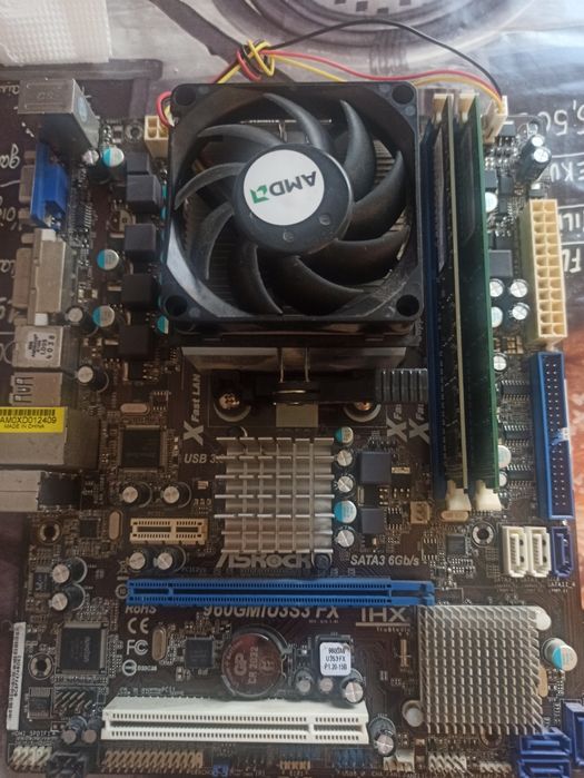 Материнка комплект, Alton x4 640, ddr3 8gb 1600