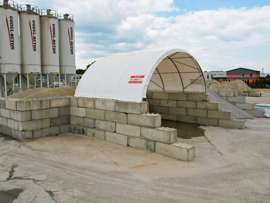 Zadaszenie Kontenerowe 8x6m Lato/ Zima (wiata tunelowa, magazyn)