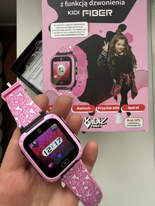 Smartwatch dla dziecka KiDiZ Fiber różowy KIDIZ