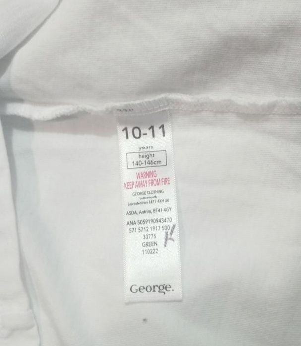 Біла футболка Minecraft George на хлопчика 10-11 років