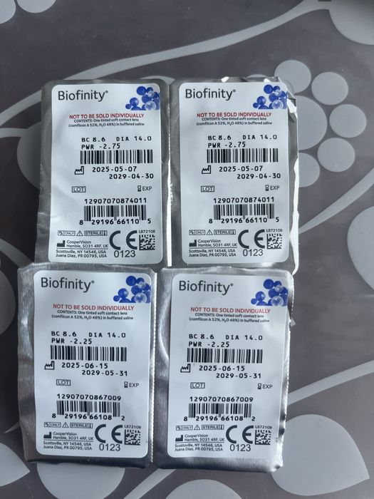 Контактні лінзи Biofinity  -2,25 (2 шт)