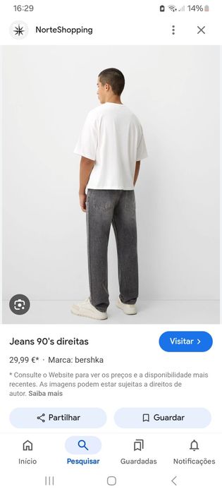 Calças bershka estilo anos 90