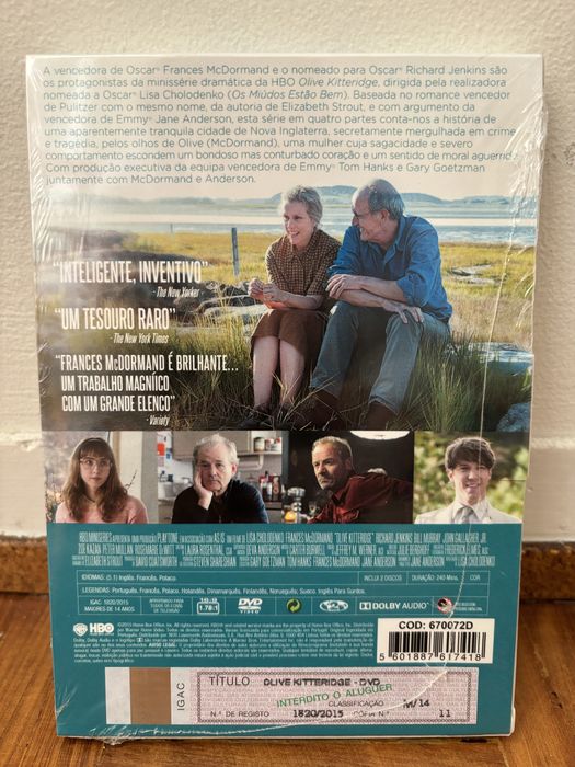Olive Kitteridge DVD selado NOVO