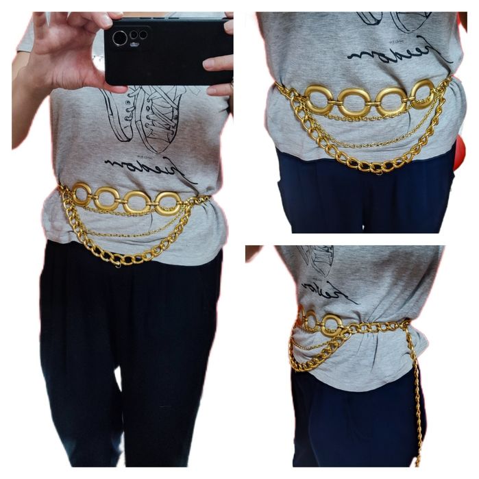 Вінтажний металевий ремінь ланцюг