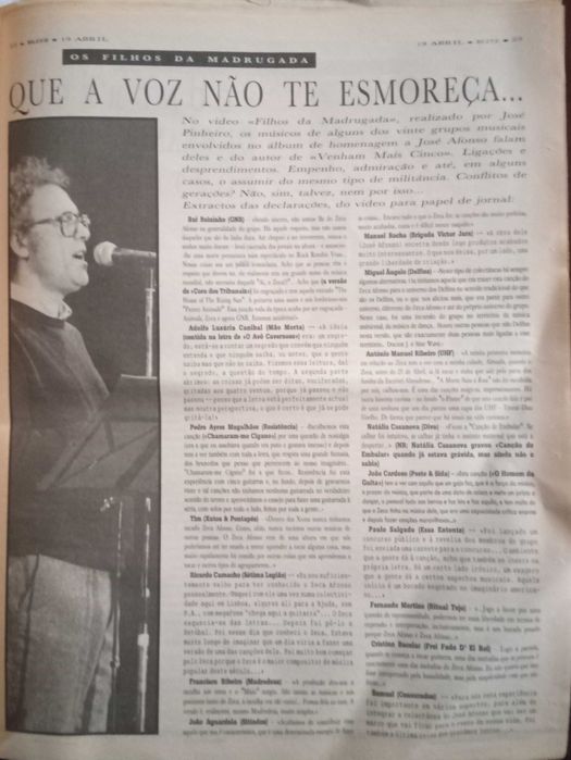 José Afonso	- - -		Blitz	- - - - -	Jornal