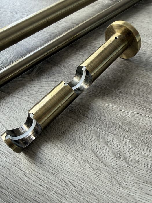 Varoes duplos Dourado Envelhecido
