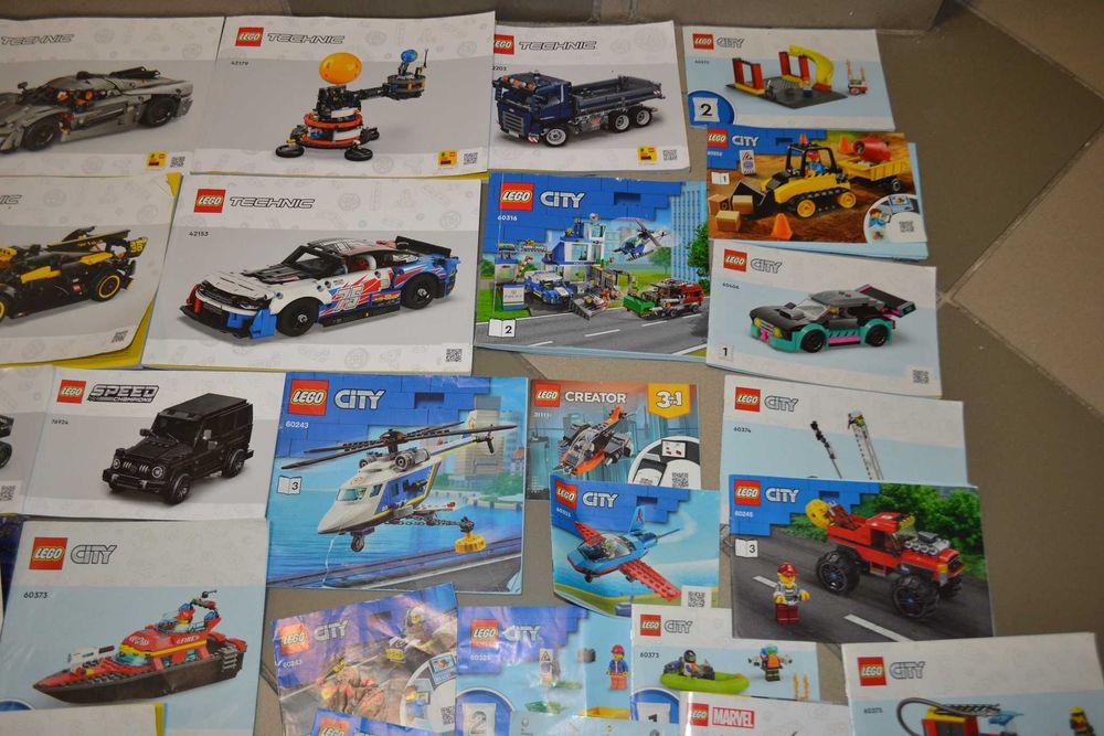 Klocki Lego miks ok. 25 kg City Technic i inne INSTRUKCJE