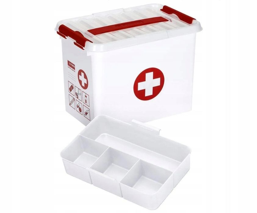 outlet organizer na leki pierwsza pomoc 5 przegródek 9l opis