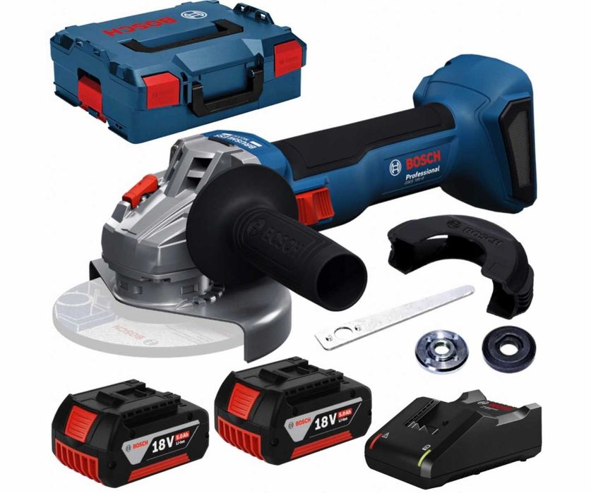 BOSCH GWS 18V-8  2x GBA 5.0Ah Szlifierka kątowa Bosch GWS 18V-8 L-BOXX