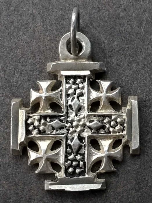 Cruz de Jerusalém em Prata