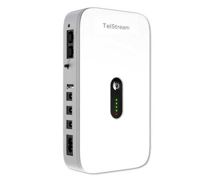 Новый ИБП TelStream ups 1DC1018P 5В-12В Повербанк  ДБЖ 18 Вт Белый
