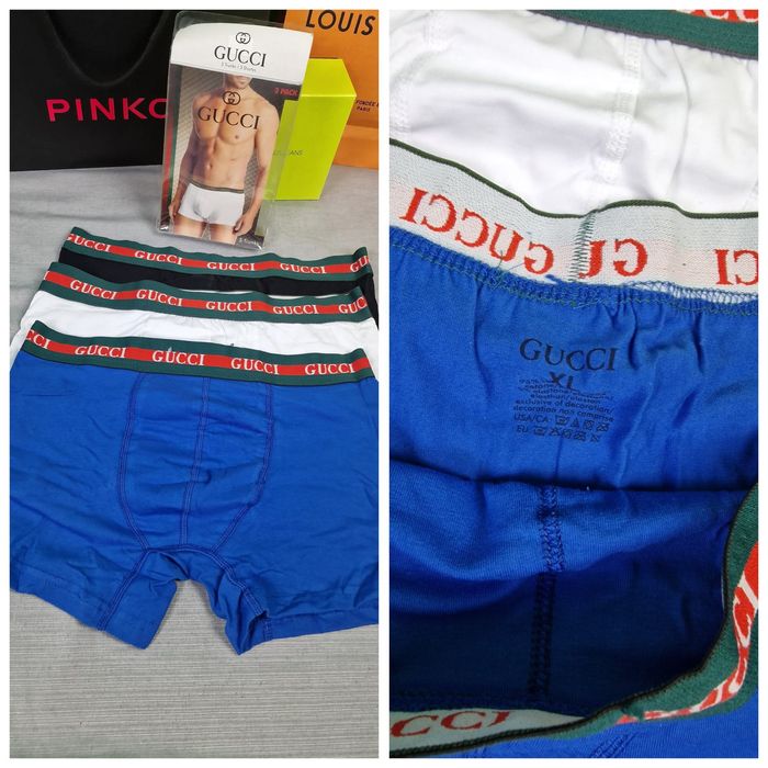 3pak meski majtki bokserki boss armani gucci