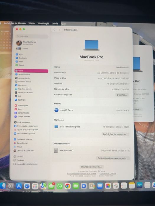 MacBook Pro de 16 polegadas, modelo de 2019 cor cinzento sideral