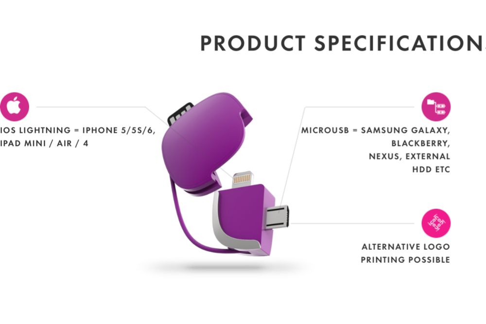 портативный провод 2 в 1, usb - micro usb - lightning