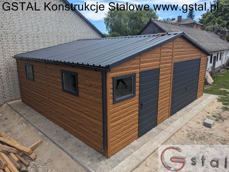 garaż domek na wymiar producent 6x6 3x5 4x6 9x6 6x5 profil ocynkowany