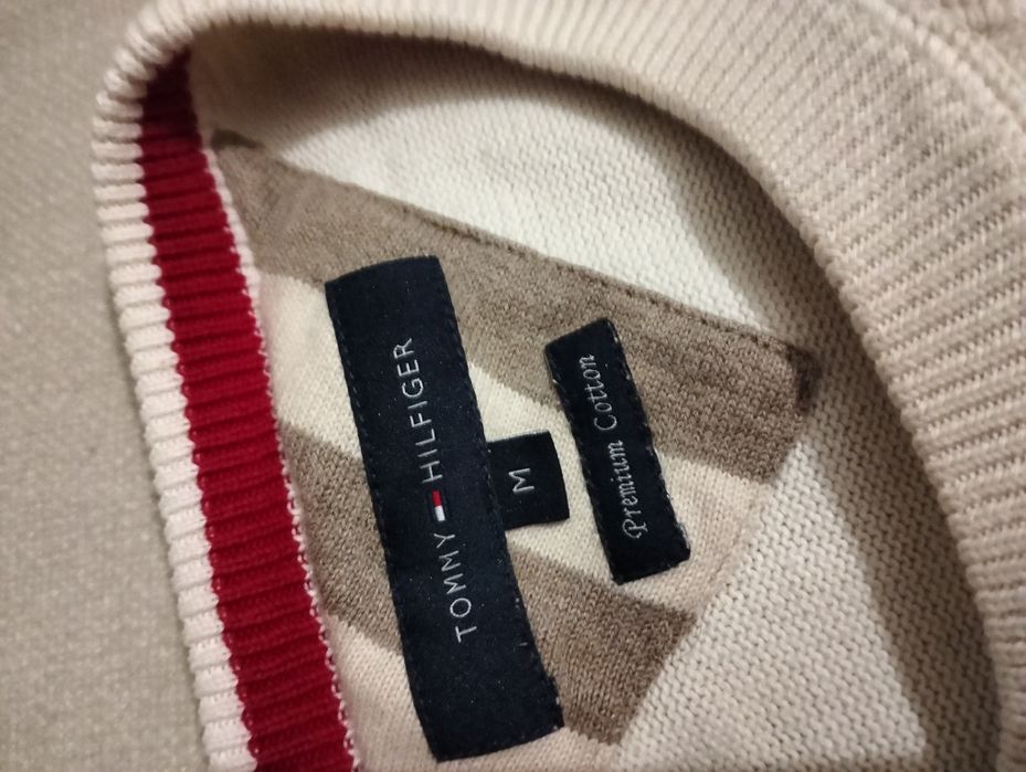 Bawełniany biały  swetry Tommy Hilfiger r. M 100% bawełna