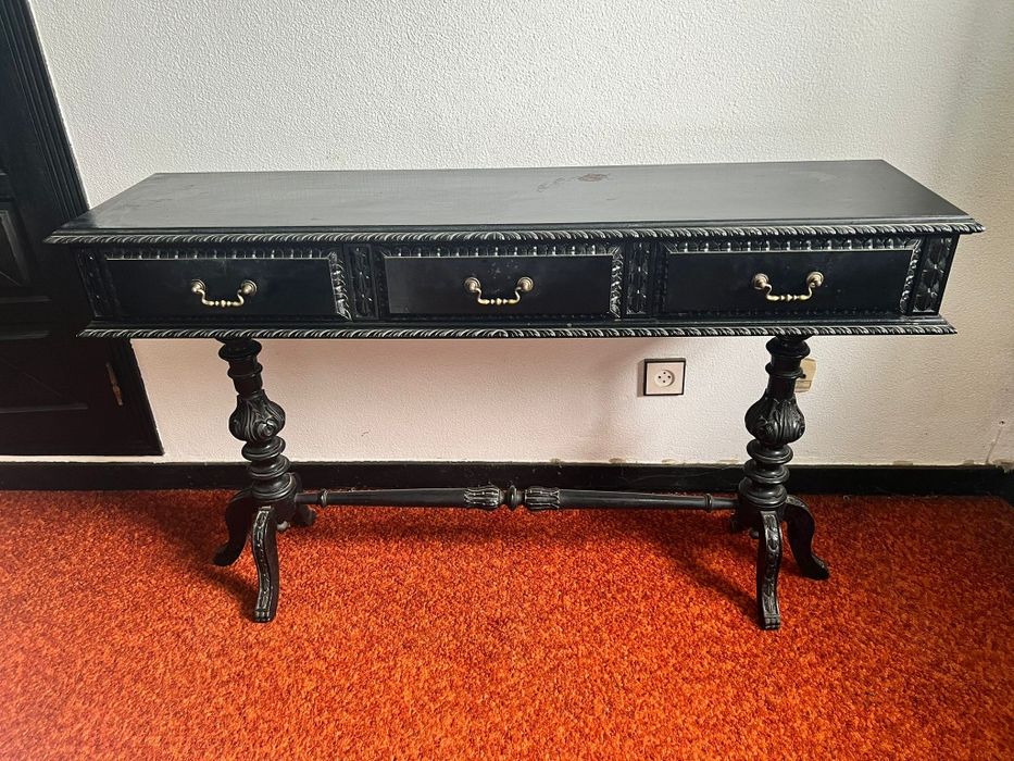 Aparador madeira maciça cor preta