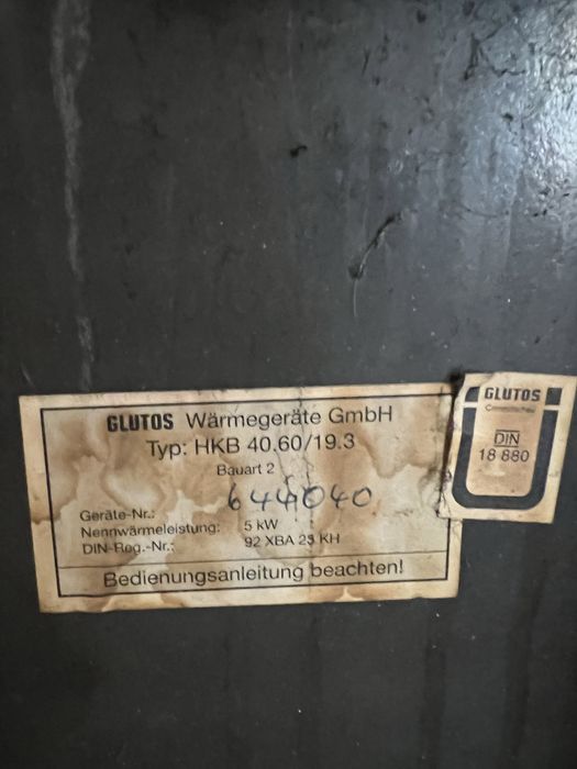 Piec GLUTOS HKB 40.60 5kW typu westfalka