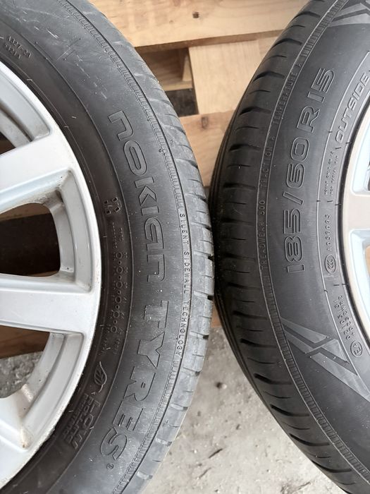 Felgi aluminiowe 15 / opony letnie - stan B. DOBRY