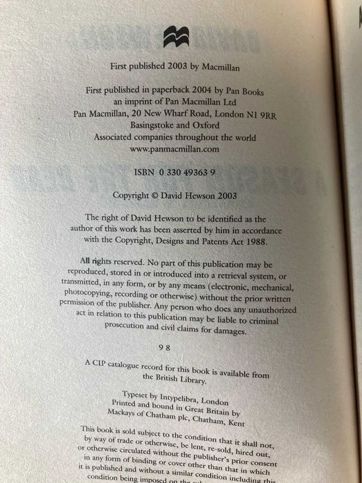 A Season for the Dead, by David Hewson
