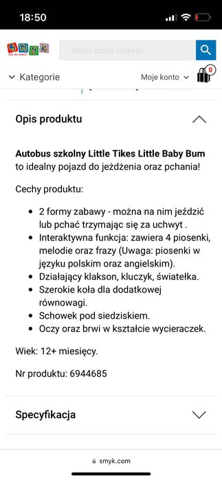 Autobus szkolny Little Tikes Little Baby Bum