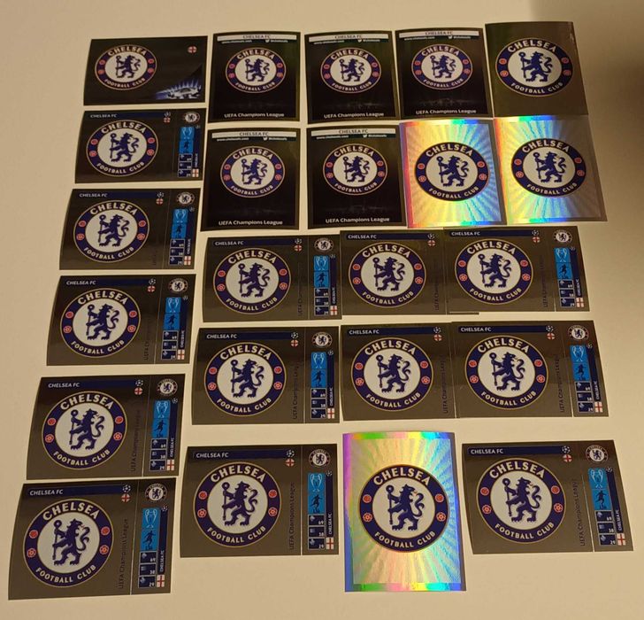 Chelsea FC naklejki Champions League PANINI, TOPPS