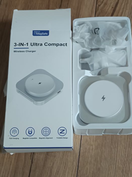 KEEPRO Bezprzewodowa ładowarka 3 w 1 MagSafe składana stacja ładujaca