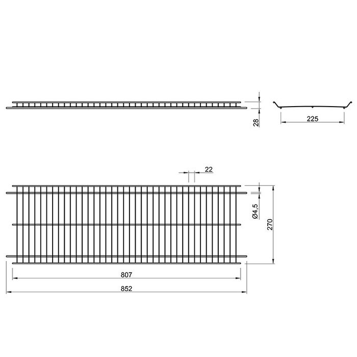 Сушарка Віяр для стаканів та чашок VIYAR Хром 85см з піддоном
