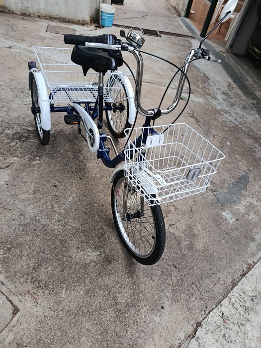 Bicicleta 3 rodas dobravel   toda restaurada