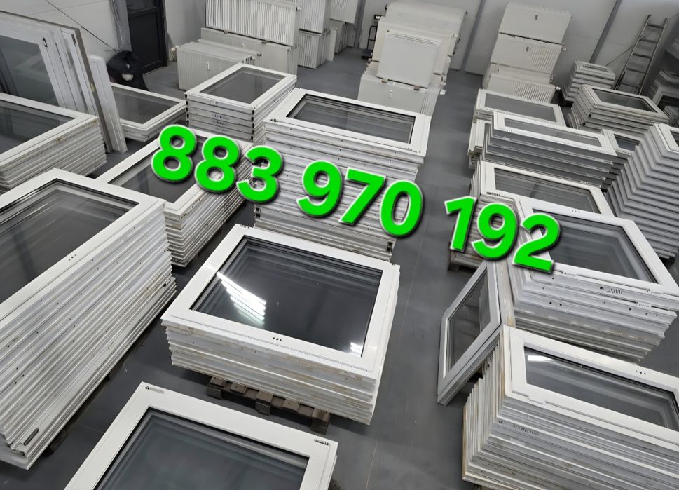Skład okien używanych   OKNA plastikowe pcv 80x100 70x100 100x100 90x90 70x70 60x60 70x60 40x40 40x60  60x80