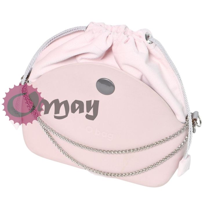 organizer OBAG MOON LIGHT worek welur pudrowy róż szary komin OMAY