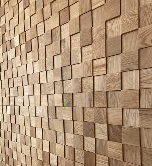 Дерев'яні панели ПАННО Деревянные 3Д Планки ДУБ Декор