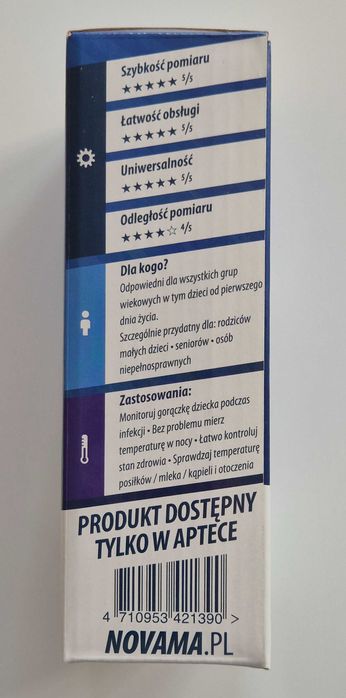 Termometr bezdotykowy Novama Free