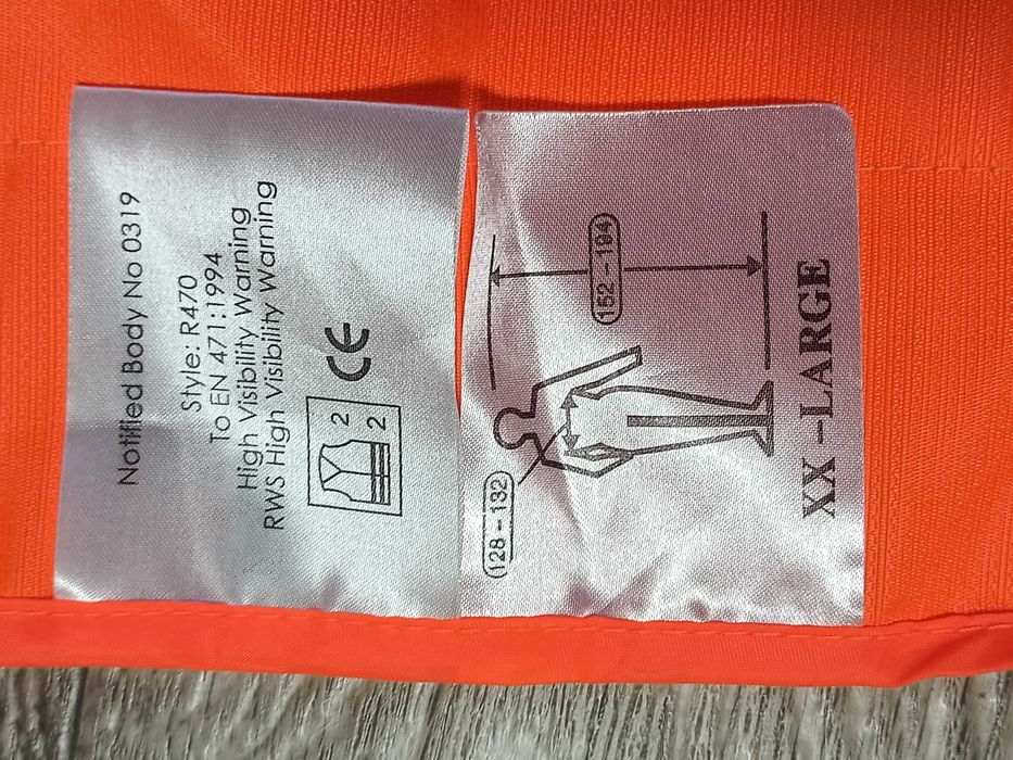 Большой жилет сигнальный XXL светоотражающий рабочий роба спецодежда