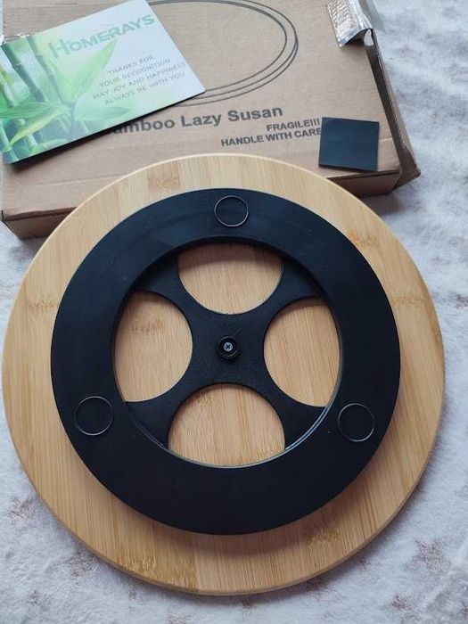 Obrotowa Taca Organizer Bambusowy 30cm