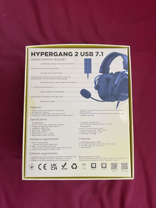 Навушники Hator Hypergang 2 (7.1 titanium edition)