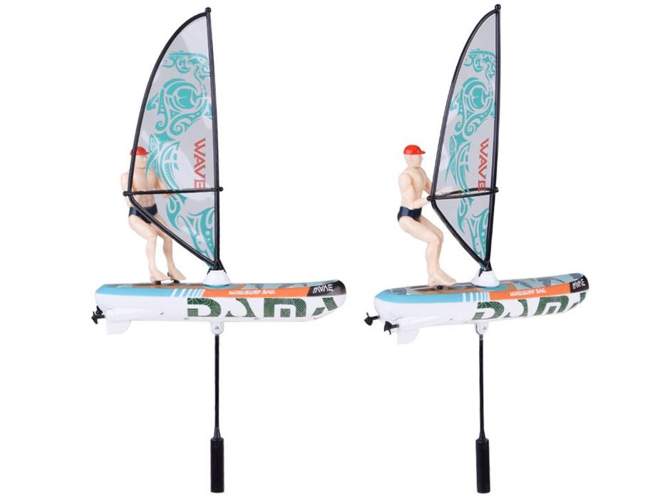 Zdalnie sterowany świecący WINDSURFER pływający na pilota