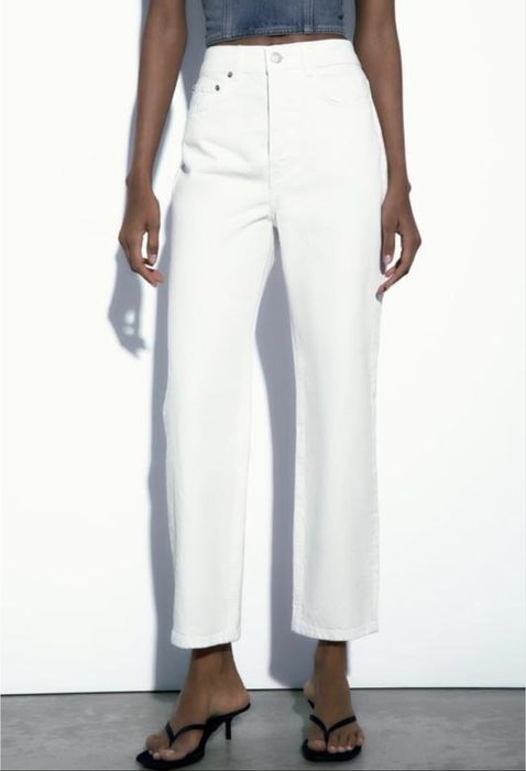Білі джинси zara